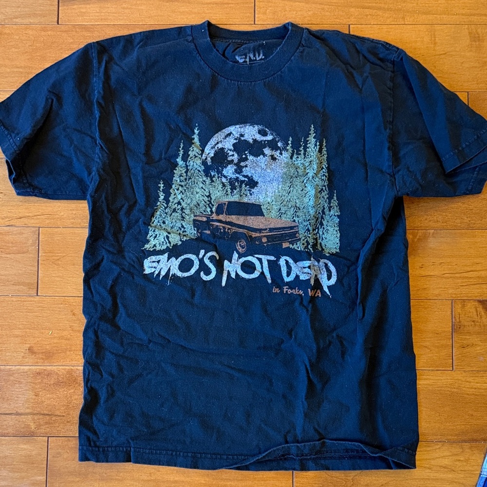 Emos Not Dead Black Graphic T-Shirt